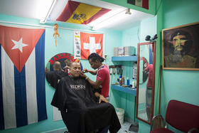 Peluquería en Cuba