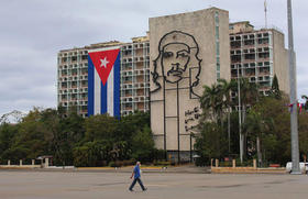Plaza de la Revolución de La Habana durante la pandemia de coronavirus