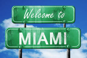 Bienvenido a Miami, señal de carretera