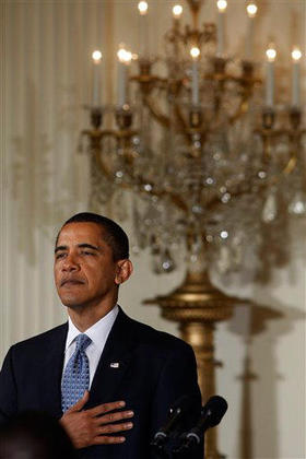 Barack Obama, el 1 de mayo de 2009 en una ceremonia en la Casa Blanca. (AP)