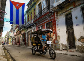 Escena cotidiana en Cuba