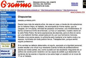 Página del diario oficialista Granma, donde aparece el artículo “Chapucerías” de Graziella Pogolotti