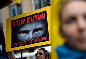 Demostraciones en contra de Vladimir Putin en Sídney, Australia