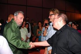 Fidel Castro, Silvio Rodríguez y Amaury Pérez en esta foto de archivo