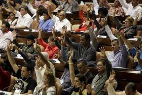 Participantes en la primera Conferencia Nacional del PCC, que se clausuró el domingo 29 de enero de 2012 en La Habana