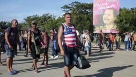 Migrantes cubanos que estuvieron varados en la frontera entre Nicaragua y Costa Rica, en esta foto de archivo