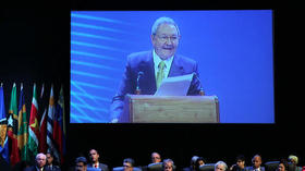 El gobernante Raúl Castro durante la inauguración de la II Cumbre de la CELAC en La Habana