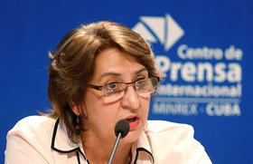 La presidenta de la Comisión Electoral Nacional, Alina Balseiro