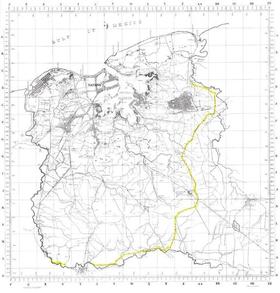 Mapa parcial de la línea militar de Arroyo Naranjo