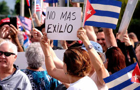 Exiliados cubanos en Miami