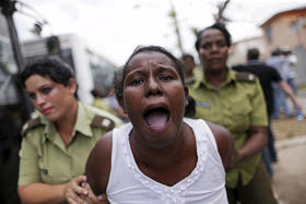 Represión en Cuba en esta foto de archivo