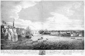 La toma de La Habana en 1762, grabado de Dominique Serres