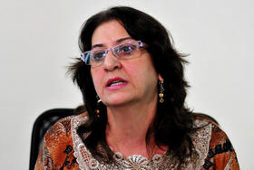 Alina Balseiro, presidenta de la Comisión Electoral Nacional de Cuba