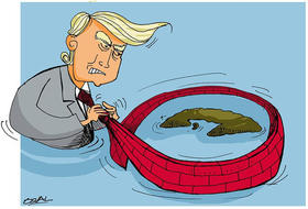 Caricatura publicada en periódico oficialista cubano
