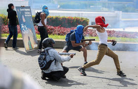 Manifestantes en Nicaragua