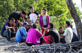 Migrantes cubanos en los Cayos de Florida