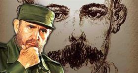 José Martí y Fidel Castro en esta composición fotográfica