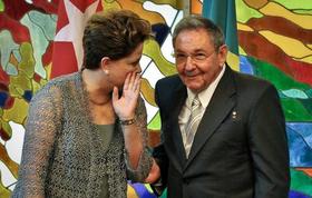 Dilma Rousseff y Raúl Castro