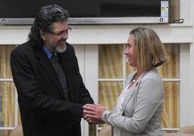 Federica Mogherini y Abel Prieto