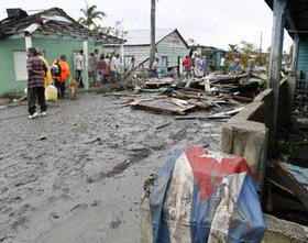 Santa Cruz del Sur, en Camagüey, tras el paso del huracán Paloma, noviembre de 2008. (REUTERS)
