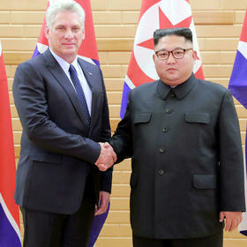 Miguel Díaz-Canel y Kim Jong-un