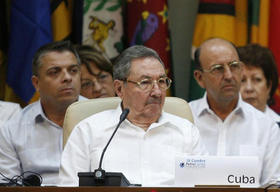 Pérez Roque, Raúl Castro y Carlos Lage, en una imagen de 2007. (REUTERS)