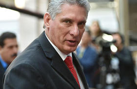 El presidente de Cuba Miguel Díaz-Canel
