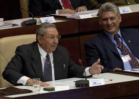 Raúl Castro y Miguel Díaz-Canel