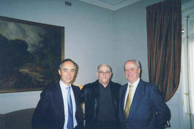 Rafael del Pino Sotelo (izquierda), Rafael del Pino Díaz (centro) y Rafael del Pino Moreno (derecha)