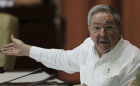 Raúl Castro en la primera sesión ordinaria de la Asamblea Nacional del Poder Popular en 2014
