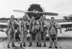 Desde la izquierda, Joaquin Varela, Eduardo Herrera, Mario Ginebra, Rafael García y Alfredo Maza