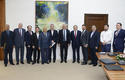 El presidente de Cuba, Miguel Díaz-Canel, y los ministros Ricardo Cabrisas y Rodrigo Malmierca junto a los empresarios y oligarcas rusos de visita en la Isla