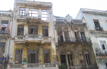Deterioro en edificios de La Habana