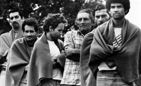 Refugiados cubanos durante el éxodo del Mariel, en esta foto de archivo