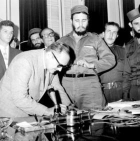 Manuel Urrutia Lleó, Fidel Castro y otros miembros del gabinete del primer gobierno revolucionario de Cuba