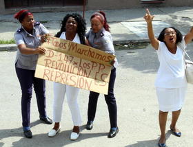 Protesta y represión en Cuba