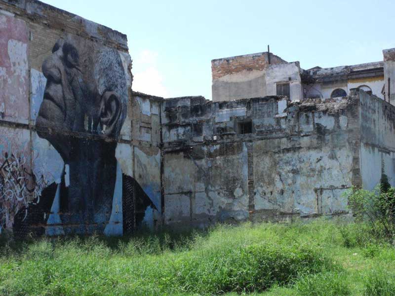 Otra del mural en Calle Hospital, Centro Habana.