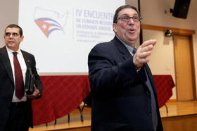 El canciller cubano Bruno Rodríguez en el encuentro de cubanos residentes en EEUU. El canciller cubano Bruno Rodríguez en el encuentro de cubanos residentes en EEUU