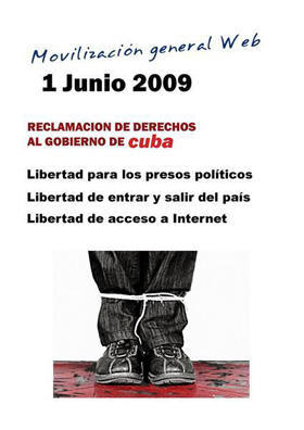Cartel de la movilización en intenet. Cartel de la movilización en intenet.