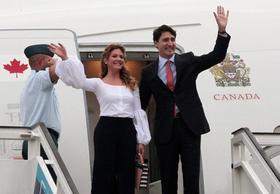Justin Trudeau y su esposa en Cuba