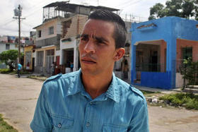El disidente Yuniel Francisco López, quien fue escogido por los vecinos como candidato a delegado a la asamblea municipal del poder popular en Cuba, pero luego no resultó electo en la votación