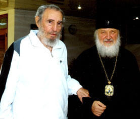 Fidel Castro y el metropolita Kirill. (www.mospat.ru) Fidel Castro y el metropolita Kirill