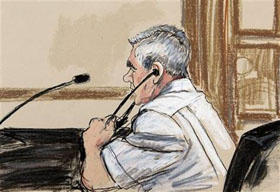 Luis Armando Peña Soltrén durante el juicio