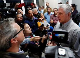 El presidente cubano Miguel Díaz-Canel