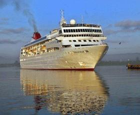 Buque de crucero a su arribo a Santiago de Cuba, en esta foto de archivo