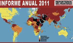 Mapa de la libertad de prensa en el mundo publicado por RSF