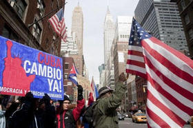 Protesta en Nueva York, el 1 de marzo de 2009. (EFE)