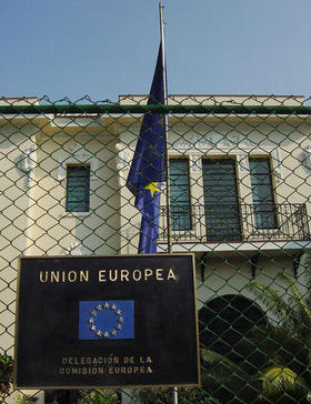 Edificio de la delegación de la Unión Europea en La Habana