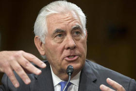 El secretario de Estado estadounidense, Rex Tillerson, testifica ante la Comisión de Relaciones Exteriores del Senado, el 13 de junio de 2017