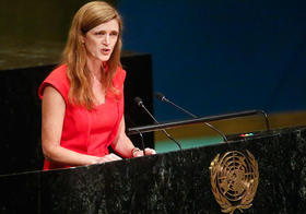 La embajadora estadounidense ante Naciones Unidas, Samantha Power